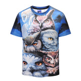 Night Owl Mens T-shirt Graphic 3D Printed Round-collar Short Sleeve Summer Casual Cool T-Shirts Fashion Top Tees DX801006# -  Cycling Apparel, Cycling Accessories | BestForCycling.com 