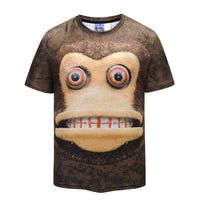 Big Mouth Grinning Monkey Mens T-shirt Graphic 3D Printed Round-collar Short Sleeve Summer Casual Cool T-Shirts Fashion Top Tees DX801009# -  Cycling Apparel, Cycling Accessories | BestForCycling.com 