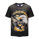 Flying Eagle Soar Mens T-shirt Graphic 3D Printed Round-collar Short Sleeve Summer Casual Cool T-Shirts Fashion Top Tees DX801012# -  Cycling Apparel, Cycling Accessories | BestForCycling.com 