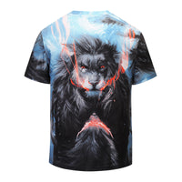 Lion Mens T-shirt Graphic 3D Printed Round-collar Short Sleeve Summer Casual Cool T-Shirts Fashion Top Tees DX801002# -  Cycling Apparel, Cycling Accessories | BestForCycling.com 