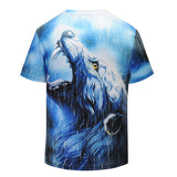 Arrogance Wolf Rainy Day Mens T-shirt Graphic 3D Printed Round-collar Short Sleeve Summer Casual Cool T-Shirts Fashion Top Tees DX801001# -  Cycling Apparel, Cycling Accessories | BestForCycling.com 