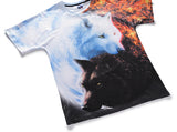 White Pure Wolf Mens T-shirt Graphic 3D Printed Round-collar Short Sleeve Summer Casual Cool T-Shirts Fashion Top Tees DX803015# -  Cycling Apparel, Cycling Accessories | BestForCycling.com 