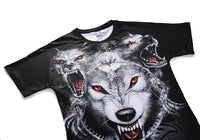 Red-eye Wolf Mens T-shirt Graphic 3D Printed Round-collar Top DX803023# -  Cycling Apparel, Cycling Accessories | BestForCycling.com 