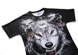 Red-eye Wolf Mens T-shirt Graphic 3D Printed Round-collar Top DX803023# -  Cycling Apparel, Cycling Accessories | BestForCycling.com 