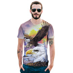 Eagle Hawk Mens T-shirt Graphic 3D Printed Round-collar Short Sleeve Summer Casual Cool T-Shirts Fashion Top Tees DX801008# -  Cycling Apparel, Cycling Accessories | BestForCycling.com 