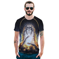 Lion Mens T-shirt Graphic 3D Printed Round-collar Short Sleeve Summer Casual Cool T-Shirts Fashion Top Tees DX801010# -  Cycling Apparel, Cycling Accessories | BestForCycling.com 