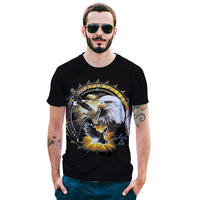 Flying Eagle Soar Mens T-shirt Graphic 3D Printed Round-collar Short Sleeve Summer Casual Cool T-Shirts Fashion Top Tees DX801012# -  Cycling Apparel, Cycling Accessories | BestForCycling.com 