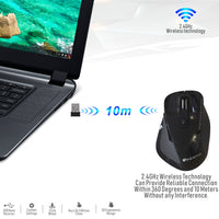 2.4G Wireless Mouse Portable Mobile Optical Mouse with USB Receiver, 5 Adjustable DPI Levels, 6 Buttons for Notebook, PC, Laptop, Computer, Macbook -  Cycling Apparel, Cycling Accessories | BestForCycling.com 