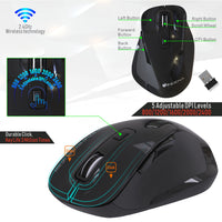 2.4G Wireless Mouse Portable Mobile Optical Mouse with USB Receiver, 5 Adjustable DPI Levels, 6 Buttons for Notebook, PC, Laptop, Computer, Macbook -  Cycling Apparel, Cycling Accessories | BestForCycling.com 