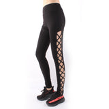 Women Sexy Cutout Open Cross Lace up Skinny High Waist Yoga Pants Quick Dry Stretchy Sports Gym Running Fitness Leggings Pants Athletic Trouser Bottom LWS04 -  Cycling Apparel, Cycling Accessories | BestForCycling.com 