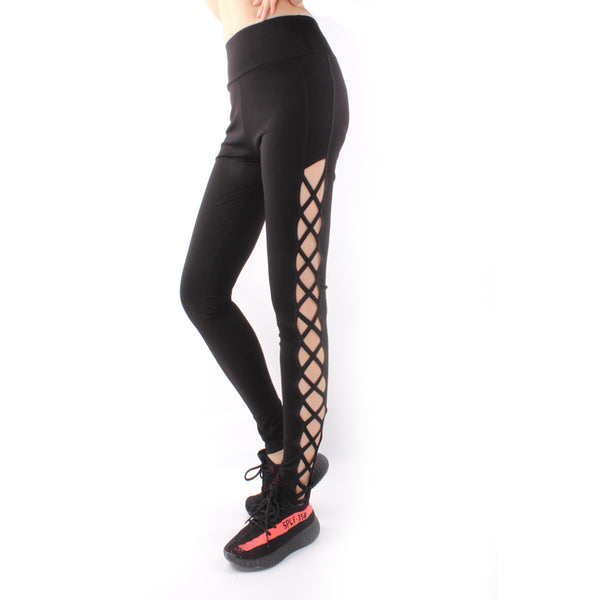 Leggings with discount criss cross bottom