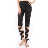 Women Legging Cutout Tie Cuff Slim  Quick Dry Yoga Pants Jogger Workout Tights Tummy Control Workout Gym Yoga Capris Pants Leggings  LBD01 -  Cycling Apparel, Cycling Accessories | BestForCycling.com 