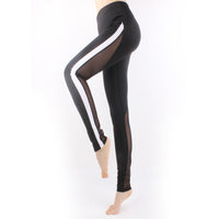 Women Strip Side  Mesh Splicing Quick Dry Yoga Pants Jogger Pro Sports Workout Tights Tummy Control Workout Gym Tight LA01 -  Cycling Apparel, Cycling Accessories | BestForCycling.com 