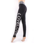 Woman LOVE Letter High Waist Yoga Pants Sports Leisure Workout Tights Tummy Control Workout Gym Legging Tight Black LA07 -  Cycling Apparel, Cycling Accessories | BestForCycling.com 