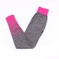 Woman High Waist Yoga Pants Sports Leisure Workout Tights Tummy Control Workout Gym Legging Tight Pink/Grey LA04 -  Cycling Apparel, Cycling Accessories | BestForCycling.com 