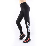 Women High Waist Black Yoga Pants CAN DO IT Letter Sports Gym Running Fitness Leggings Pants Athletic Trouser White/Golden-print letter LC01 -  Cycling Apparel, Cycling Accessories | BestForCycling.com 