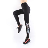 Women High Waist Black Yoga Pants CAN DO IT Letter Sports Gym Running Fitness Leggings Pants Athletic Trouser White/Golden-print letter LC01 -  Cycling Apparel, Cycling Accessories | BestForCycling.com 