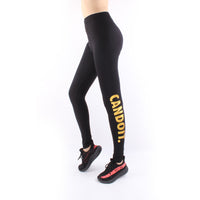 Women High Waist Black Yoga Pants CAN DO IT Letter Sports Gym Running Fitness Leggings Pants Athletic Trouser White/Golden-print letter LC01 -  Cycling Apparel, Cycling Accessories | BestForCycling.com 