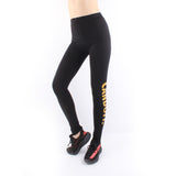 Women High Waist Black Yoga Pants CAN DO IT Letter Sports Gym Running Fitness Leggings Pants Athletic Trouser White/Golden-print letter LC01 -  Cycling Apparel, Cycling Accessories | BestForCycling.com 