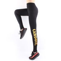 Women High Waist Black Yoga Pants CAN DO IT Letter Sports Gym Running Fitness Leggings Pants Athletic Trouser White/Golden-print letter LC01 -  Cycling Apparel, Cycling Accessories | BestForCycling.com 