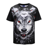 Red-eye Wolf Mens T-shirt Graphic 3D Printed Round-collar Top DX803023# -  Cycling Apparel, Cycling Accessories | BestForCycling.com 