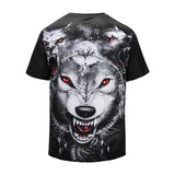 Red-eye Wolf Mens T-shirt Graphic 3D Printed Round-collar Top DX803023# -  Cycling Apparel, Cycling Accessories | BestForCycling.com 