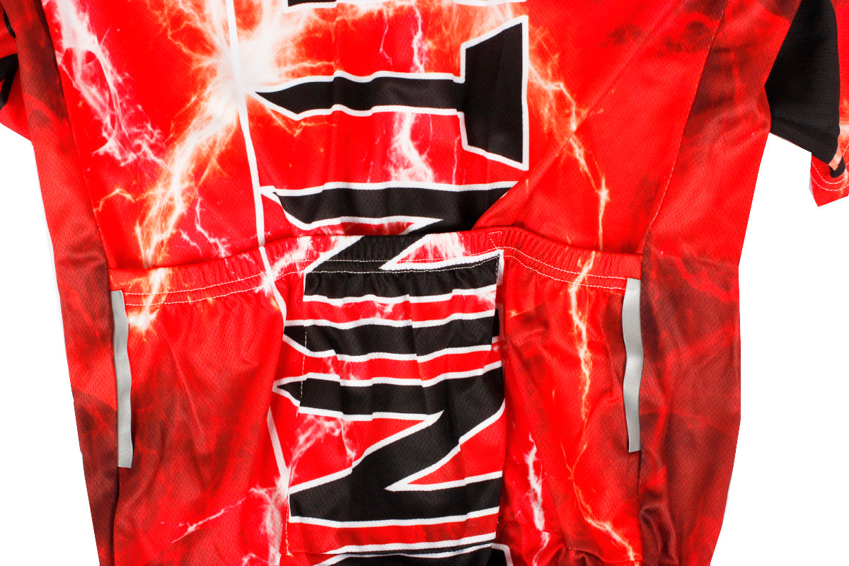 Ilpaladino Flashing Lightning Natural Phenomenon Cycling Short-sleeve Suit /Jersey Exercise Bicycling Pro Cycle Clothing Racing Apparel Outdoor Sports Leisure Biking Shirts Team Kit Red NO.616 -  Cycling Apparel, Cycling Accessories | BestForCycling.com 
