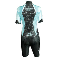 Women Short Sleeve Triathlon Suit Skinsuit Team Tri Suit Swim Bike Run 1010