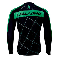 Men's Long-sleeve Black Cycling Jersey with Green-strip  Suit Spring Fall/Autumn NO.765 -  Cycling Apparel, Cycling Accessories | BestForCycling.com 