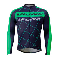 Men's Long-sleeve Black Cycling Jersey with Green-strip  Suit Spring Fall/Autumn NO.765 -  Cycling Apparel, Cycling Accessories | BestForCycling.com 