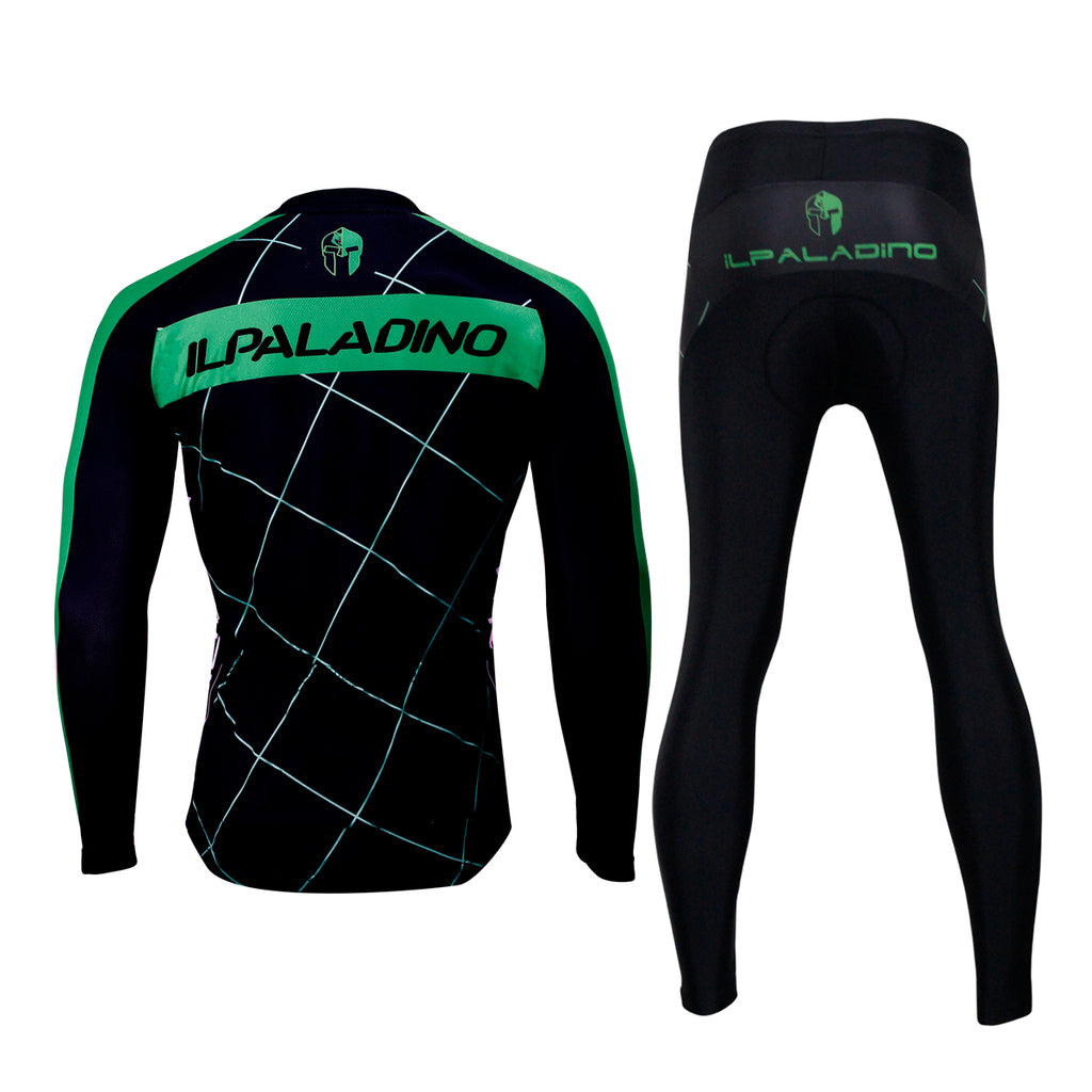 Men's Top Long-sleeve Black Cycling Jersey with Green-strip Mesh Outdoor Leisure Sport Biking Sportswear Suit Spring Fall/Autumn clothing NO.765 -  Cycling Apparel, Cycling Accessories | BestForCycling.com 