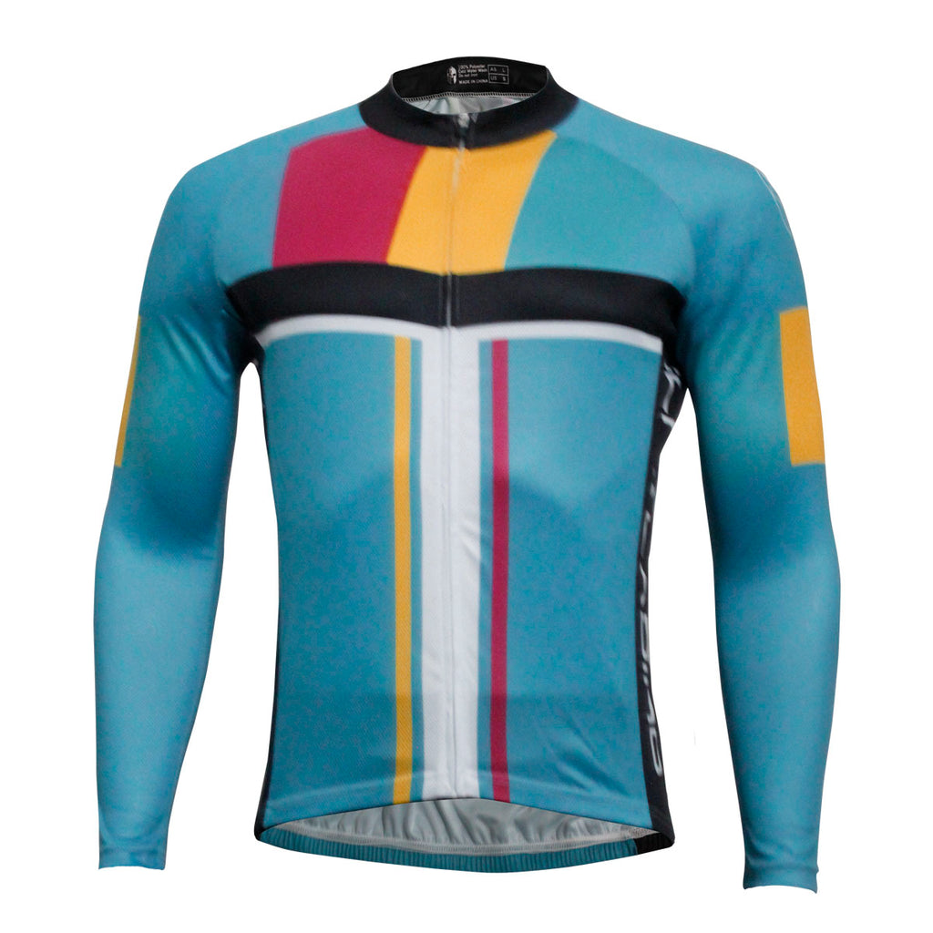 Men's  Comfortable Breathable Long-sleeve Blue Cycling Jersey Outdoor Sportswear Leisure Biking Shirt Fall/Autumn Bicycle clothing NO.763 -  Cycling Apparel, Cycling Accessories | BestForCycling.com 