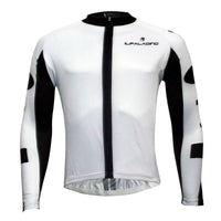 ILPALADINO Men's Breathable Long-sleeve White Cycling Jersey with Black-strip Outdoor Leisure Sport Biking Shirt Spring Fall/Autumn Bicycle Sportswear Clothing NO.773 -  Cycling Apparel, Cycling Accessories | BestForCycling.com 