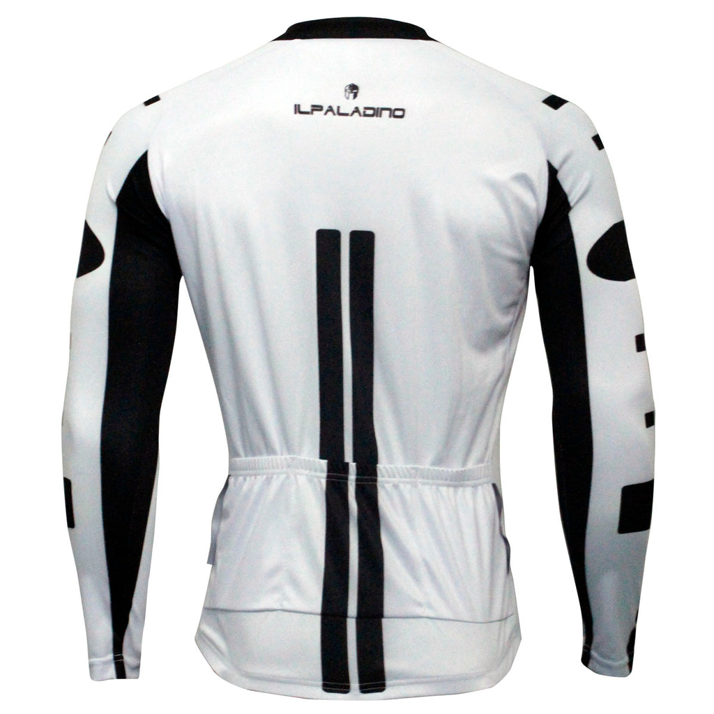 ILPALADINO Men's Breathable Long-sleeve White Cycling Jersey with Black-strip Outdoor Leisure Sport Biking Shirt Spring Fall/Autumn Bicycle Sportswear Clothing NO.773 -  Cycling Apparel, Cycling Accessories | BestForCycling.com 