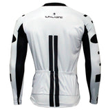 Men's Long-sleeve White Cycling Jersey with Black-strip NO.773 -  Cycling Apparel, Cycling Accessories | BestForCycling.com 