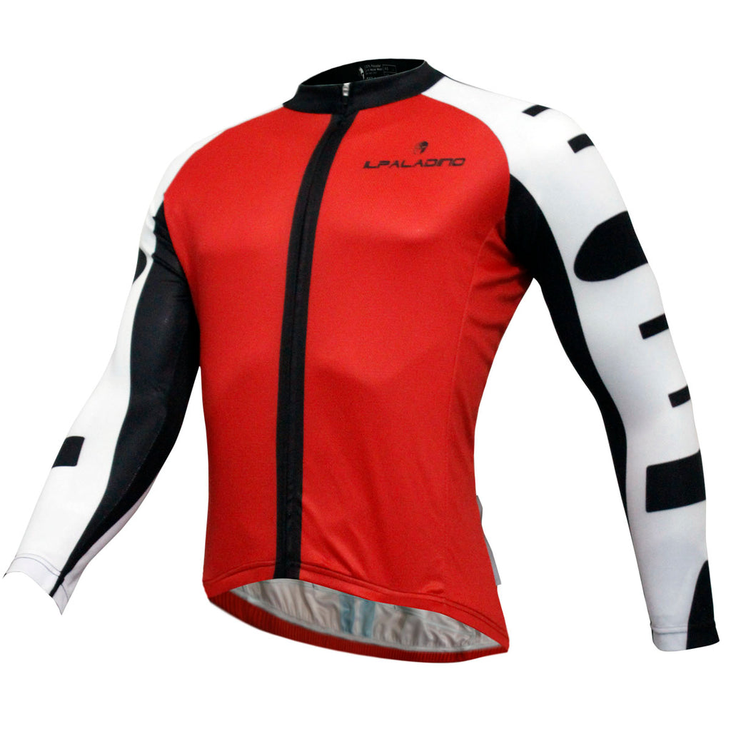 ILPALADINO Men's Breathable Long-sleeve White Cycling Jersey with Black-strip Outdoor Leisure Sport Biking Shirt Spring Fall/Autumn Bicycle Sportswear Clothing NO.773 -  Cycling Apparel, Cycling Accessories | BestForCycling.com 
