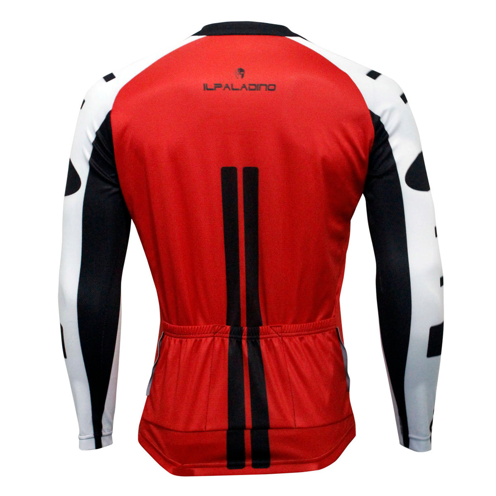 ILPALADINO Men's Breathable Long-sleeve White Cycling Jersey with Black-strip Outdoor Leisure Sport Biking Shirt Spring Fall/Autumn Bicycle Sportswear Clothing NO.773 -  Cycling Apparel, Cycling Accessories | BestForCycling.com 
