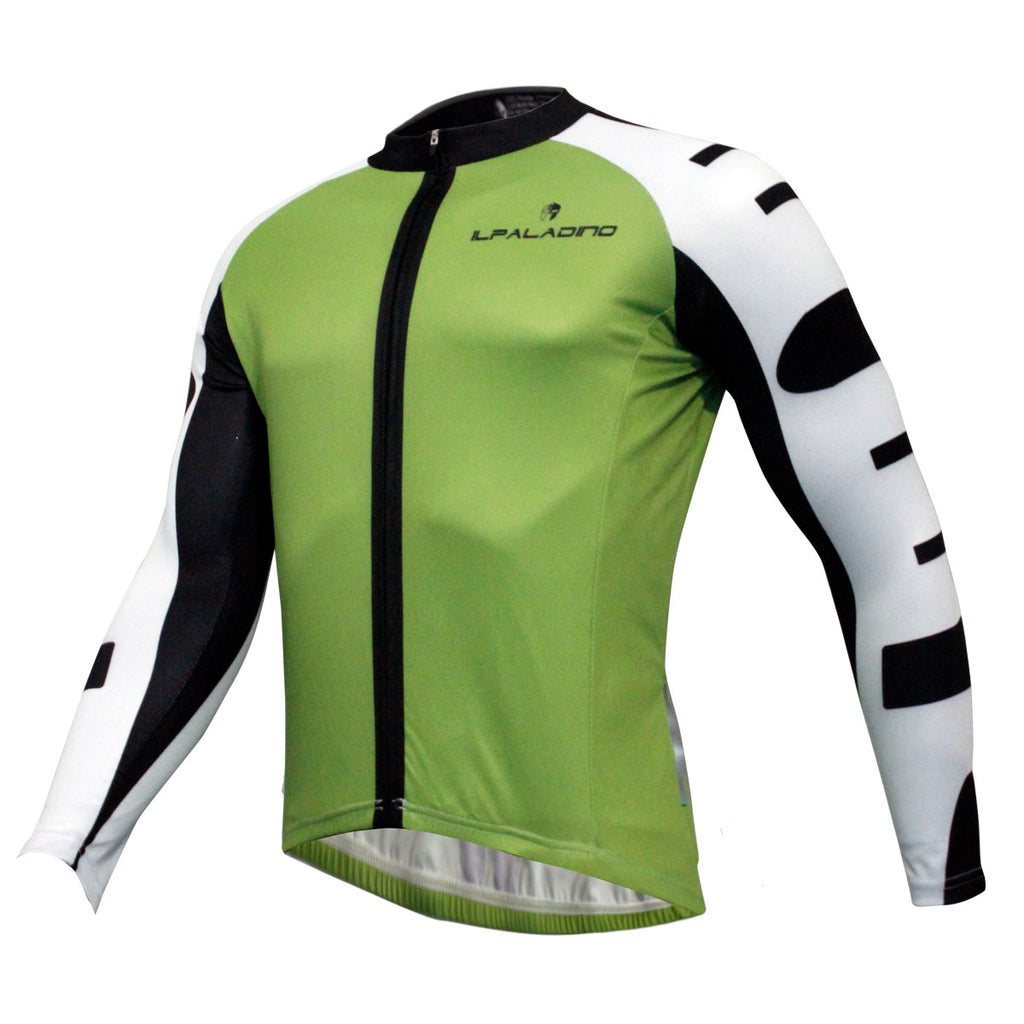 ILPALADINO Men's Breathable Long-sleeve White Cycling Jersey with Black-strip Outdoor Leisure Sport Biking Shirt Spring Fall/Autumn Bicycle Sportswear Clothing NO.773 -  Cycling Apparel, Cycling Accessories | BestForCycling.com 