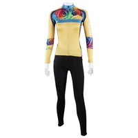 Romantic Roses Women's Long-Sleeve/Short-sleeve Cycling Jersey/Suit Yellow Cycling Jersey 223 -  Cycling Apparel, Cycling Accessories | BestForCycling.com 