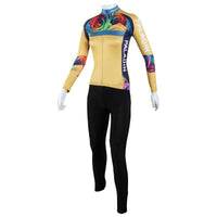 Romantic Roses Women's Long-Sleeve/Short-sleeve Cycling Jersey/Suit Yellow Cycling Jersey 223 -  Cycling Apparel, Cycling Accessories | BestForCycling.com 