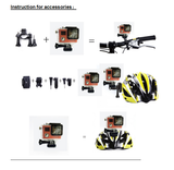 V12 1080P Action Camera Dual Screen Display Gyro RSC Underwater Waterproof 2 inch FHD Screen with Smart 2.4G Rechargeable Remote Control For Aerial Photograph Diving Cylcling Helmet Cam Wi-Fi Share FHD Sports DV -  Cycling Apparel, Cycling Accessories | BestForCycling.com 