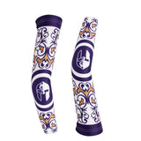 Purple& Yellow Flowers Porcelain Style Professional Outdoor Sport Wear Compression Arm Sleeve Oversleeve Porcelain Series Pair Breathable UV Protection Tattoo Cover Unisex NO. X016 -  Cycling Apparel, Cycling Accessories | BestForCycling.com 