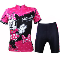 Mickey Mouse's Girlfriend Minnie Pretty Woman's Short-sleeve Cycling Suit Lovely Team Jacket Sweet T-shirt Summer Suit Spring Autumn Clothes Sportswear Leisure Biking Shirt Cartoon World NO.096 -  Cycling Apparel, Cycling Accessories | BestForCycling.com 