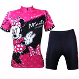 Mickey Mouse's Girlfriend Minnie Pretty Woman's Short-sleeve Cycling Suit Lovely Team Jacket Sweet T-shirt Summer Suit Spring Autumn Clothes Sportswear Leisure Biking Shirt Cartoon World NO.096 -  Cycling Apparel, Cycling Accessories | BestForCycling.com 