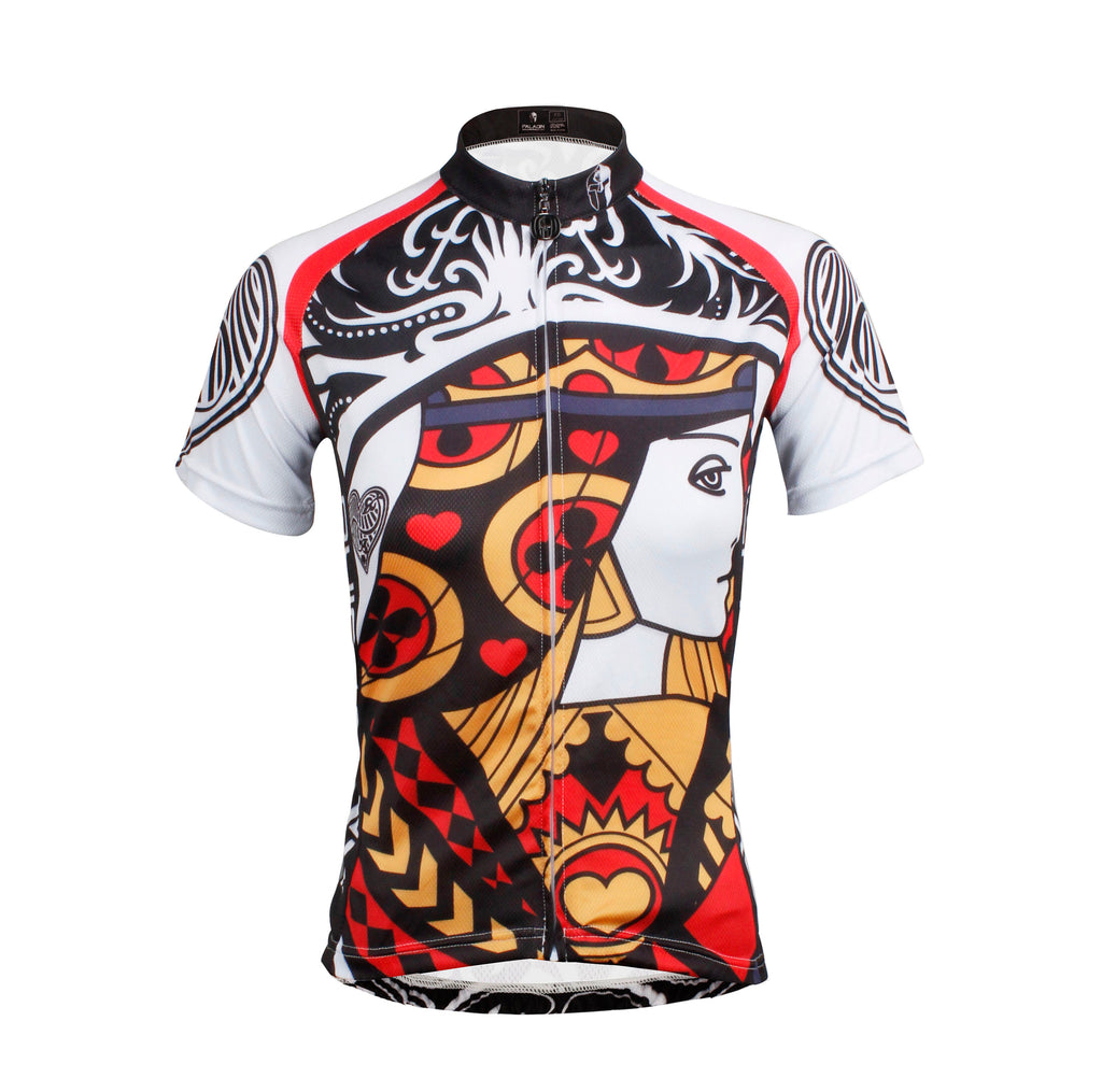 ILPALADINO Playing Cards Poker Face Heart Queen Women's Long Sleeves Cycling Jerseys Bike Shirt Outdoor Sports Gear Leisure Biking T-shirt Sports Clothes Face Cards Court Cards NO.641 -  Cycling Apparel, Cycling Accessories | BestForCycling.com 