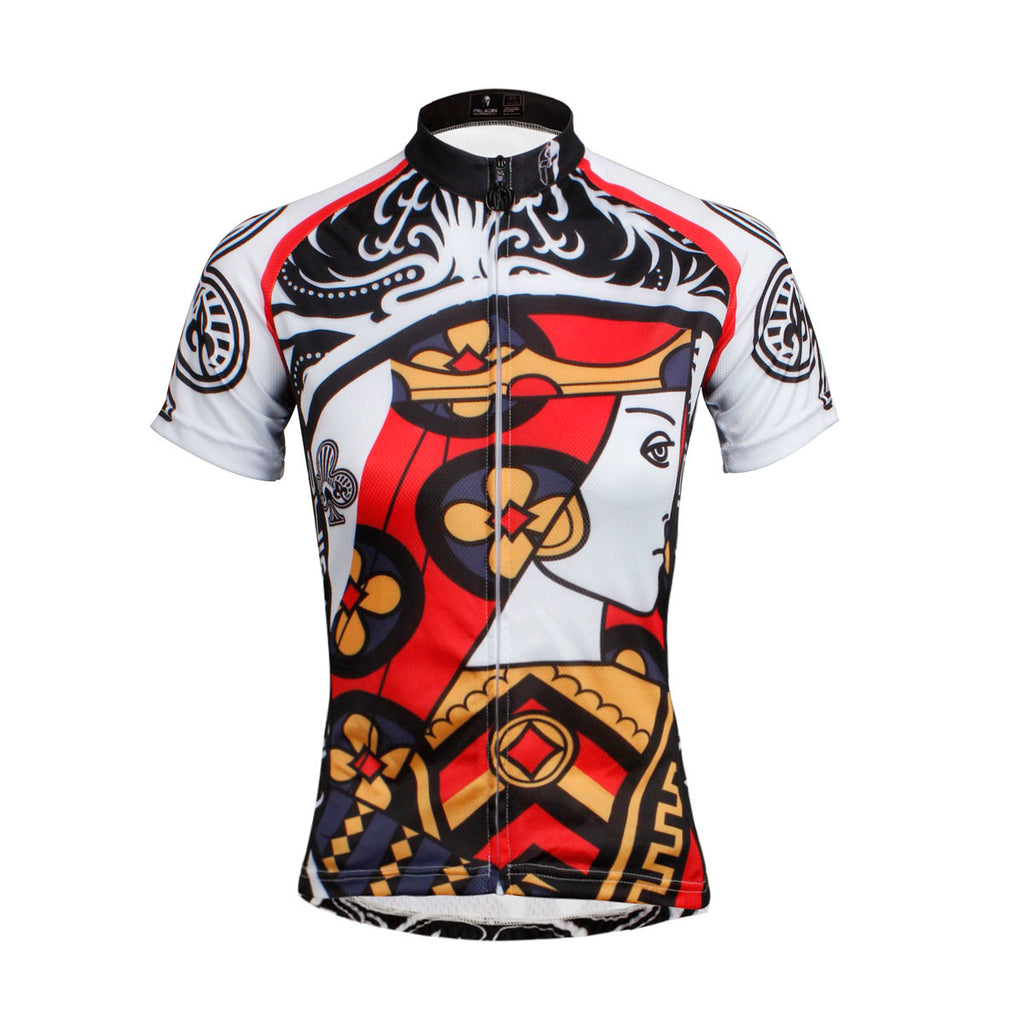 ILPALADINO Playing Cards Poker Face Clubs Queen Women's Long Sleeves Cycling Suit Jerseys Bike Shirt Outdoor Sports Gear Leisure Biking T-shirt Sports Clothes Face Cards Court Cards NO.640 -  Cycling Apparel, Cycling Accessories | BestForCycling.com 