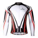 Men's Cycling Long-sleeved Jersey Autum Fashion Cycling Suit Cycling Bibtight Trouser Black and White  Quick Dry Sportswear(velvet) NO.711 -  Cycling Apparel, Cycling Accessories | BestForCycling.com 