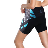 Dotted Blue Womans Shorts UPF 50+ Spandex Yoga Tight Running Riding Gear Summer Fitness Wear Sports Clothes Hiking Courtgame Apparel Quick dry Breathable -With Pocket Design NO. 862 -  Cycling Apparel, Cycling Accessories | BestForCycling.com 