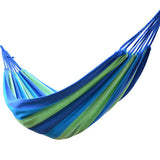 One/Two Person Large Outdoor Striped Canvas Hammock - Camping Travel Beach Backyard Garden Holiday Leisure Swing Tree Bed Safe Anti-tear with 2 Straps and Carry Bag Blue/Red -  Cycling Apparel, Cycling Accessories | BestForCycling.com 