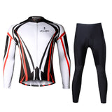 Men's Cycling Long-sleeved Jersey Autum Fashion Cycling Suit Cycling Bibtight Trouser Black and White  Quick Dry Sportswear(velvet) NO.711 -  Cycling Apparel, Cycling Accessories | BestForCycling.com 